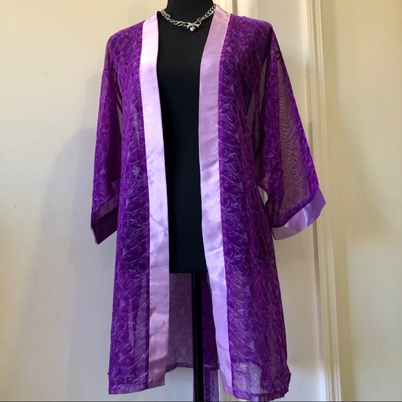Violet Color Kimono/Robe - Picture 5 of 8